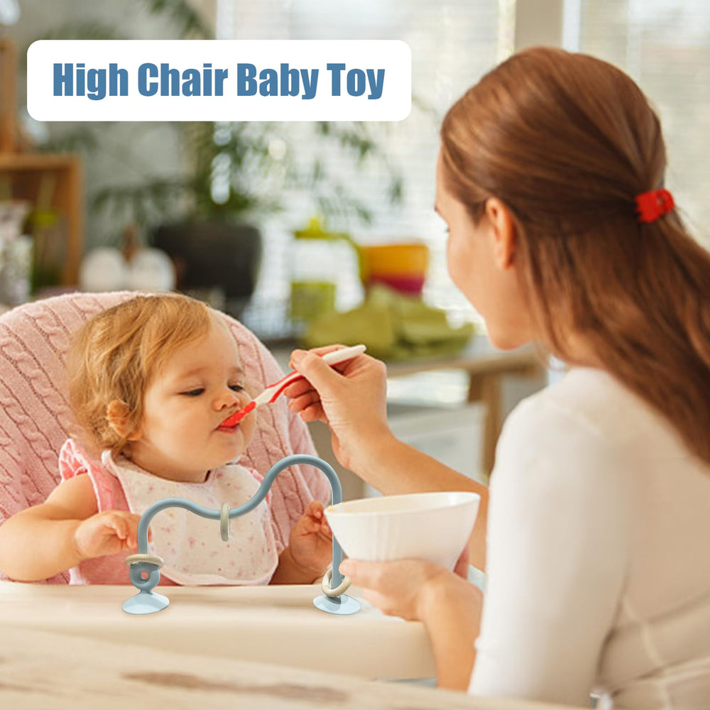 Zeeloopbee easy-clean silicone baby toy in dusty blue is washable and sterilizable