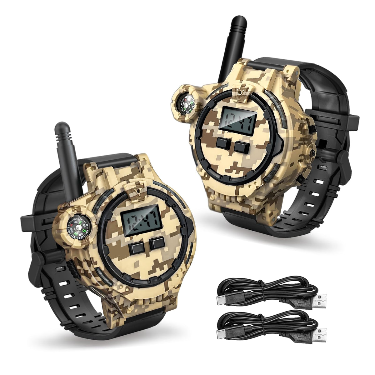 Zeeloopbee rechargeable walkie-talkies for kids, 2-pack enabling long-range outdoor communication.