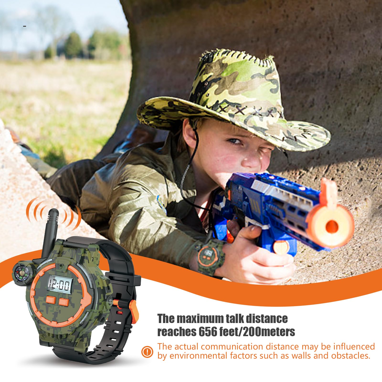Zeeloopbee kid walkie talkie with flashlight aids evening adventures