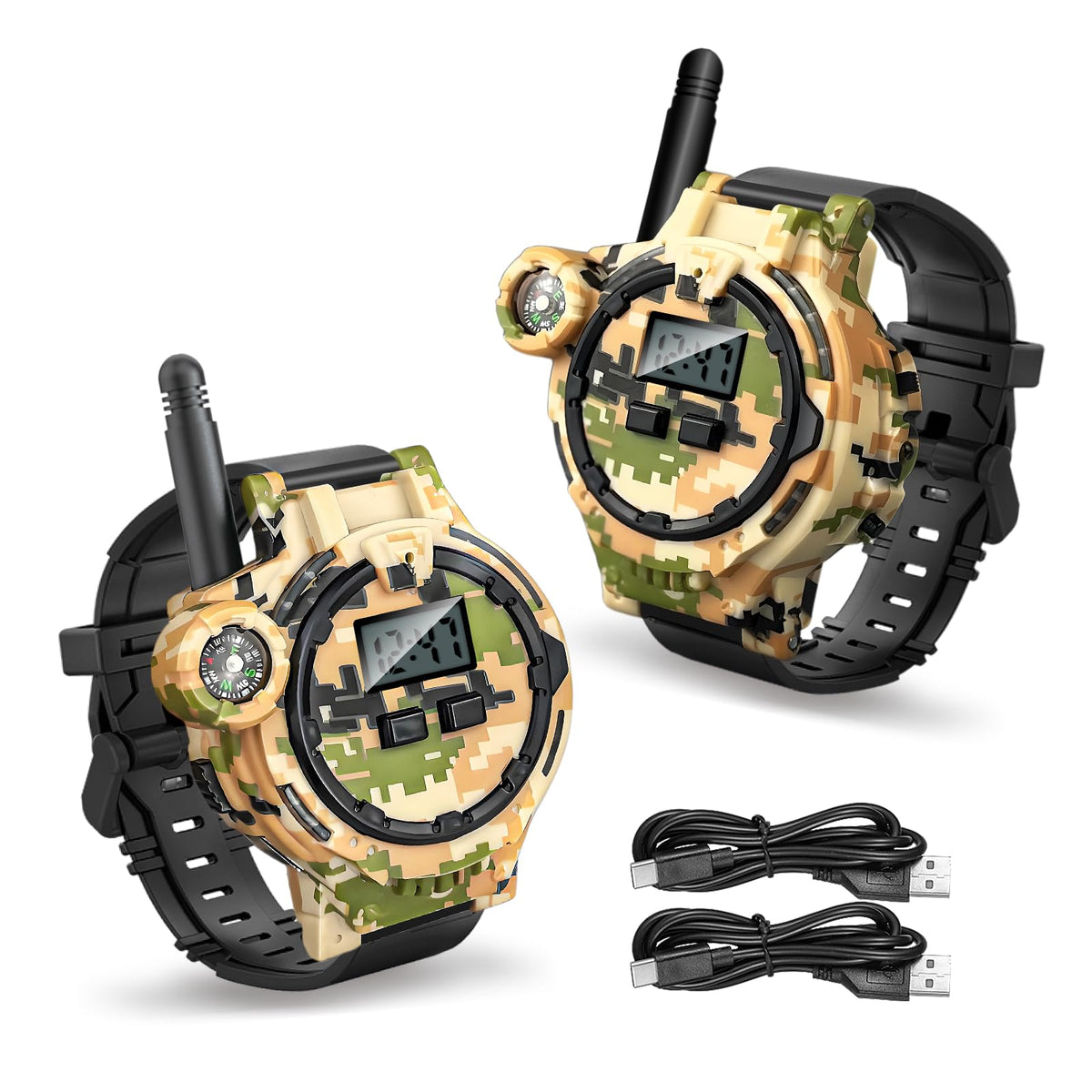 ZeeloopBee walkie-talkie with LCD display for easy real-time updates during outdoor play.