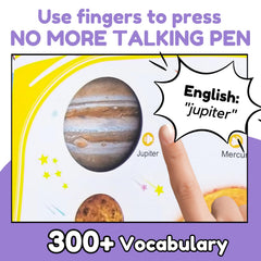 ZeenKind English Learning Talking Book with buttons for interactive word practice and sound playback.