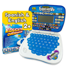 ZeenKind small talking laptop front view promotes bilingual learning for toddlers.