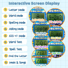 Child using ZeenKind laptop supports interactive language practice in a playful setting.