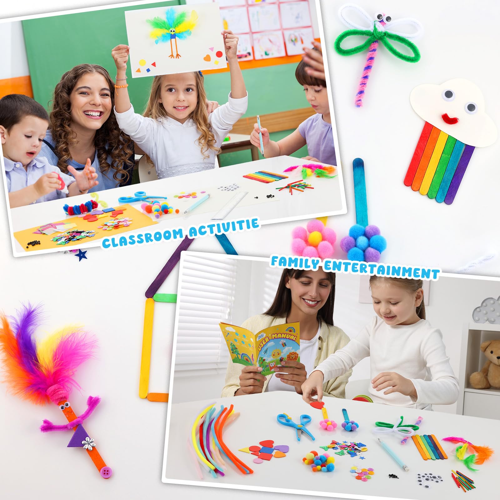Zefy pipe cleaners 100-colorful wires for flexible art.