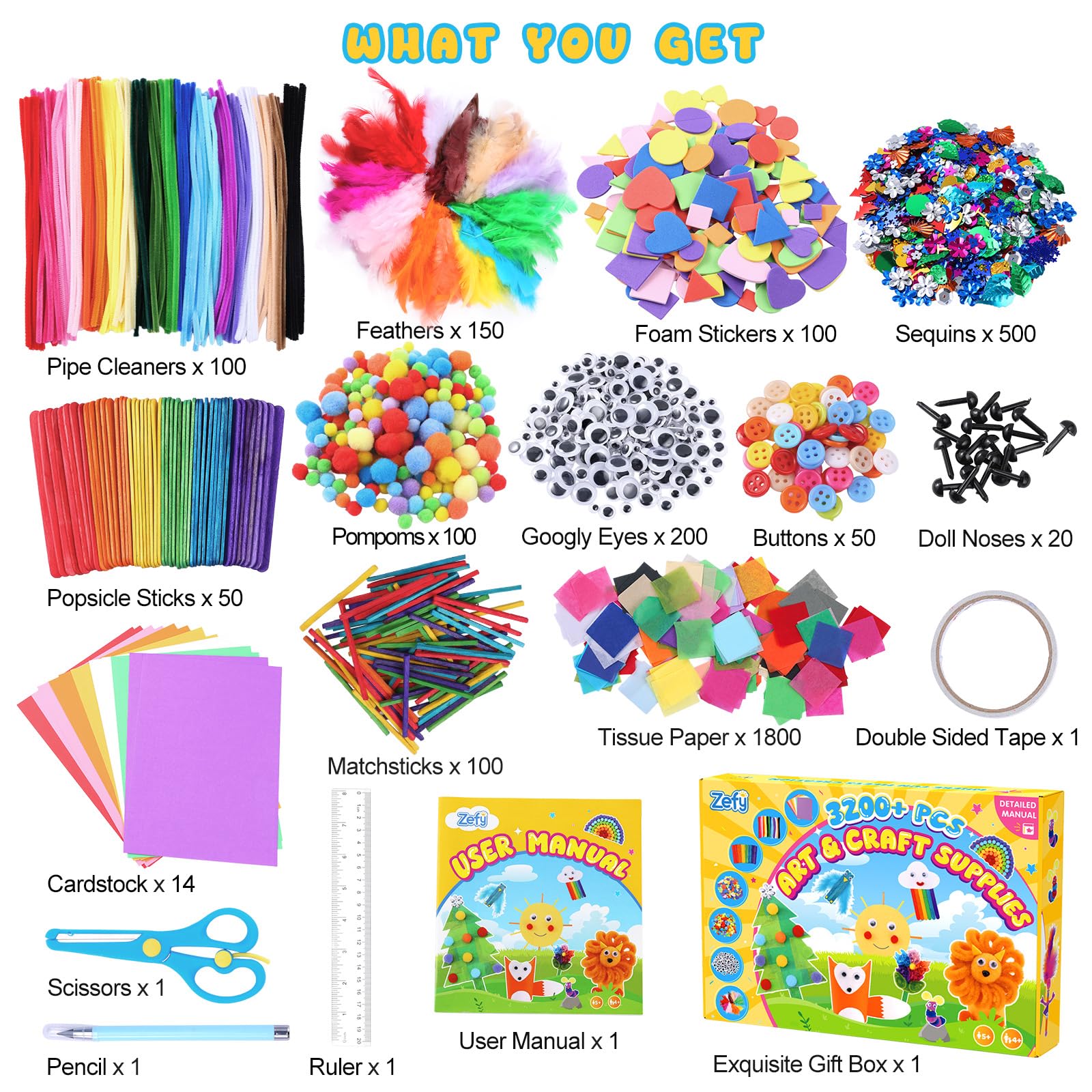 Zefy tissue papers 1800-pack spread for colorful craft ideas.