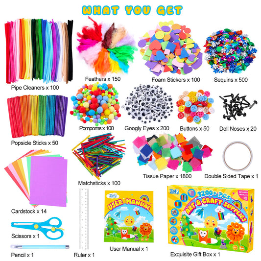 Zefy tissue papers 1800-pack spread for colorful craft ideas.
