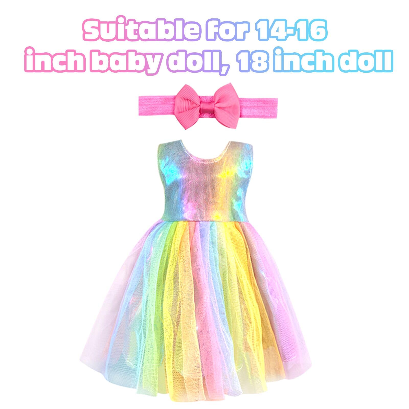 ZEIZHUBN doll clothes and headbands set for imaginative dressing