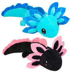 ZEKLZD axolotl plush blue black close-up, incredibly soft for cuddly play.
