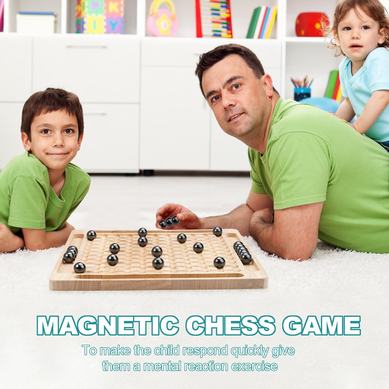 Zelbuck family game night action shot highlighting interactive learning moments.