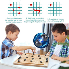 Zelbuck magnetic chess pieces with smooth handling for easy tabletop play.