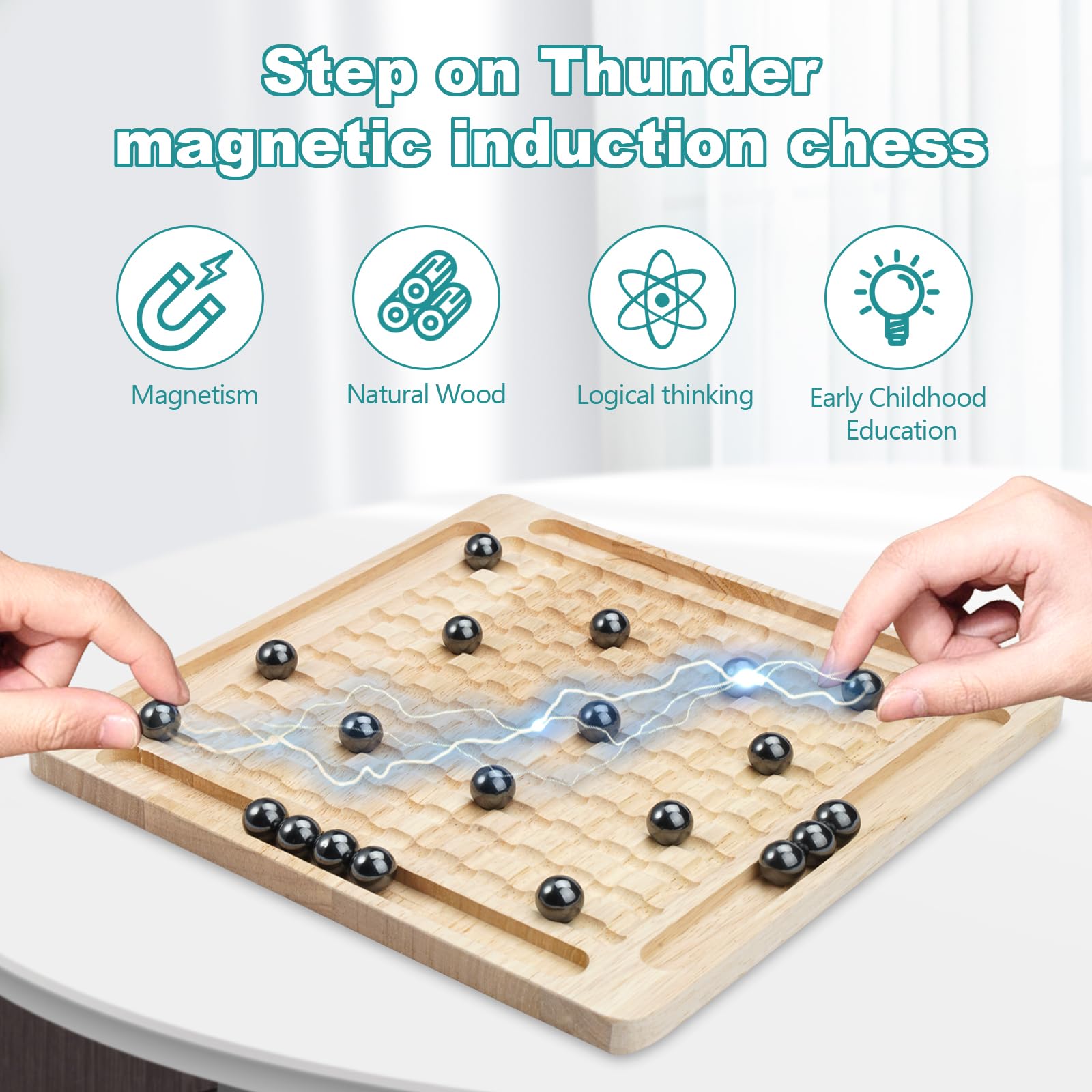 Zelbuck magnetic rocks game puzzle toy fosters problem-solving and fine motor skills.
