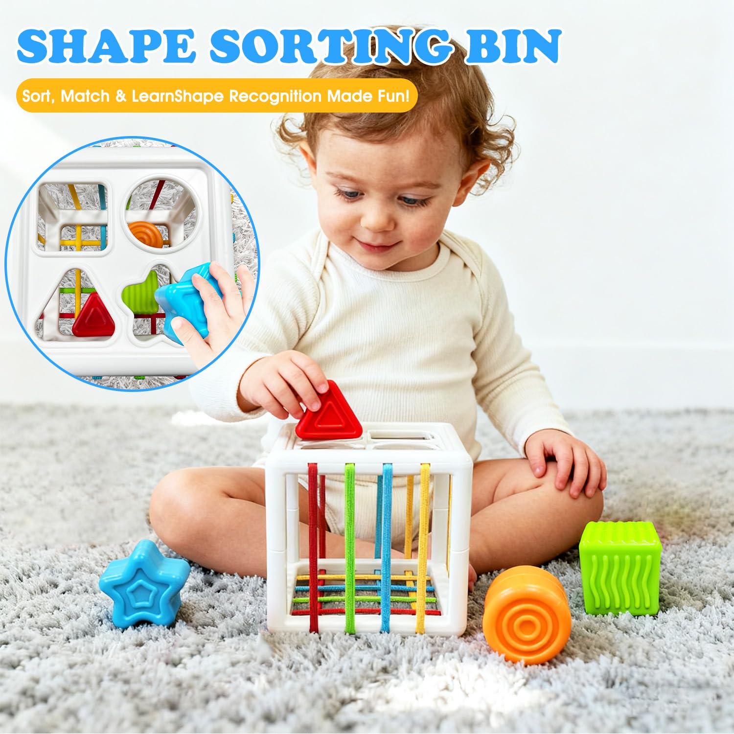 Zelvia Stacking Cups with colors teaches sorting and counting.
