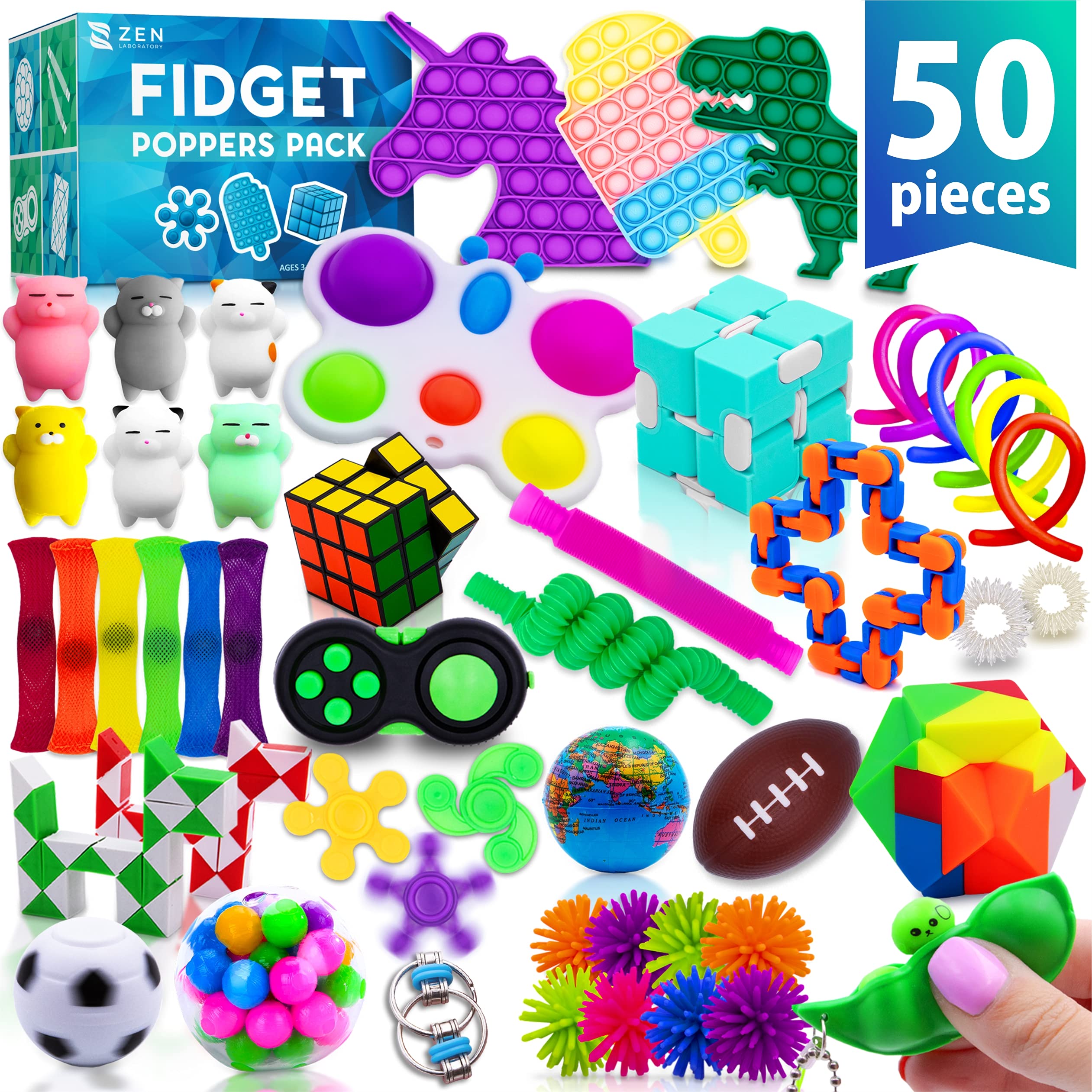 Zen Laboratory Infinity Cube fidget for portable stress relief.