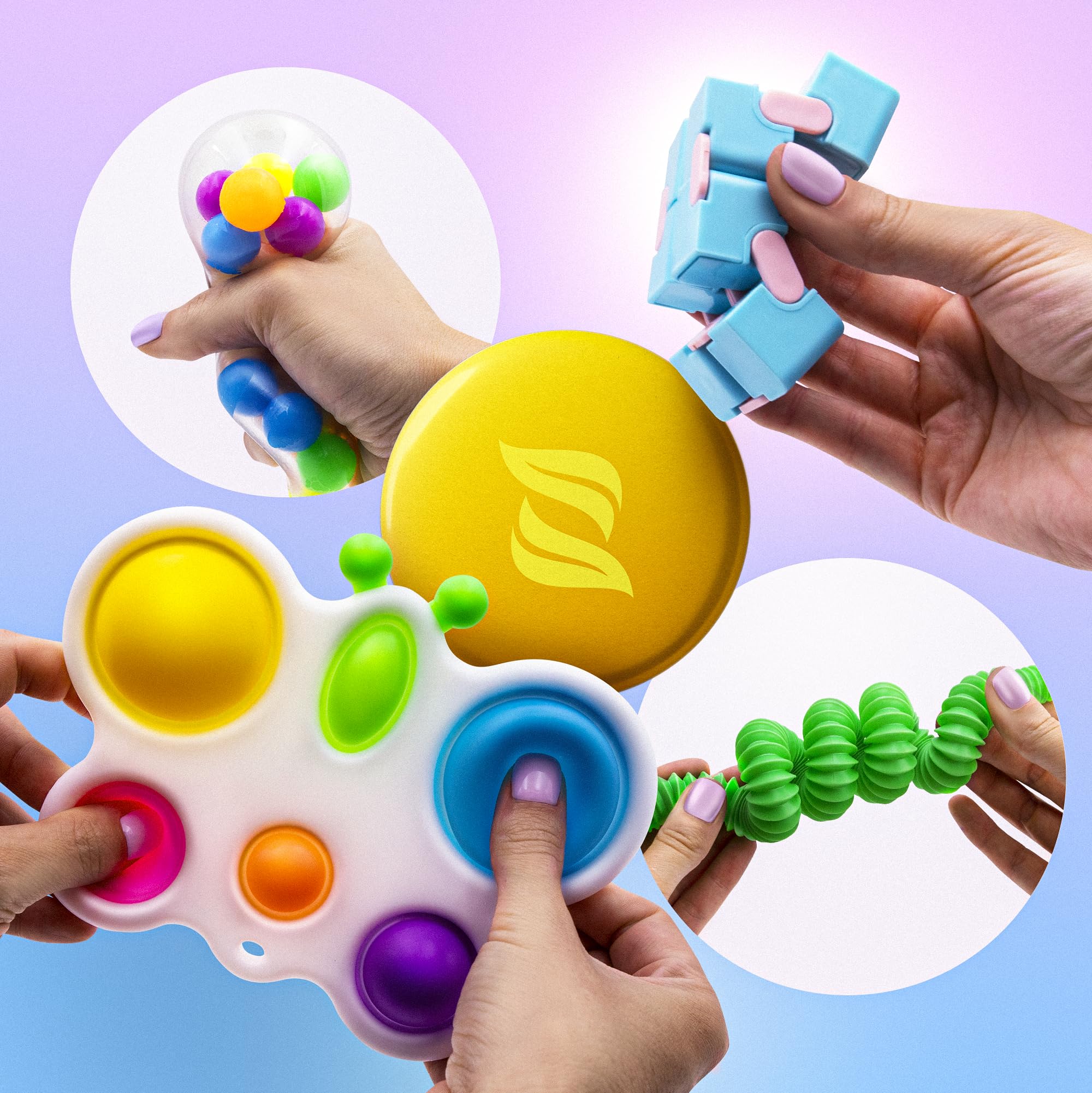 Zen Laboratory Squishy toys collection offers soft tactile relief.