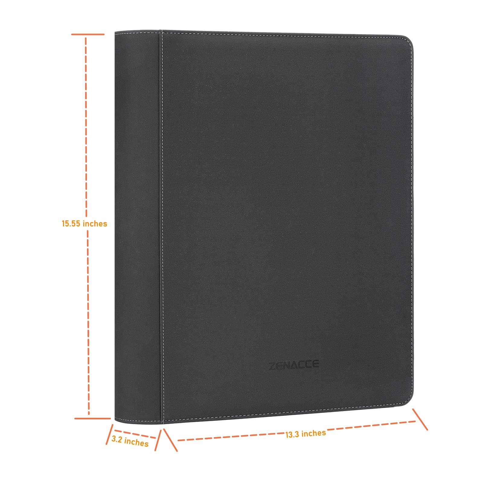 Zenacce binder fits 3x4 inch cards with ample organization space.