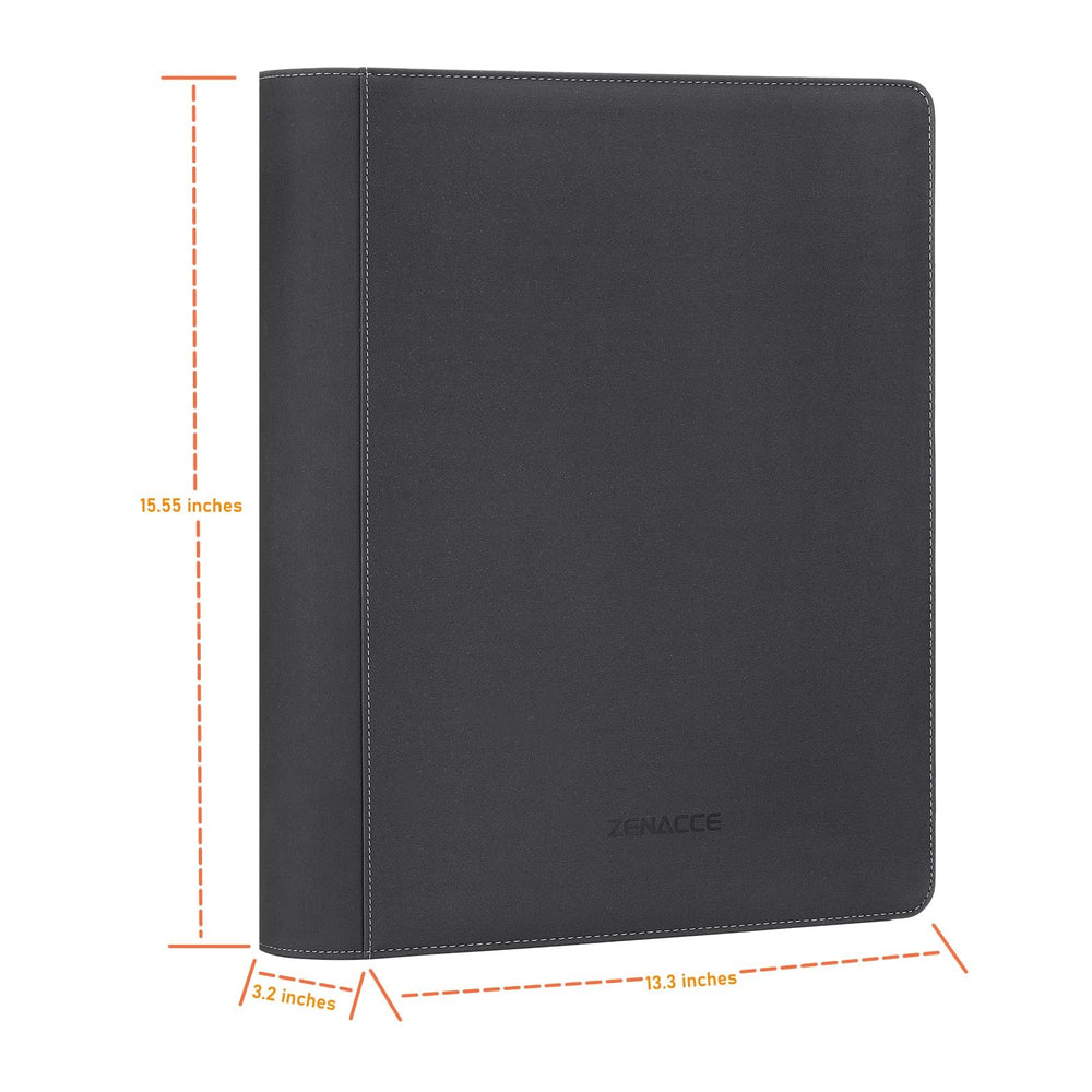 Zenacce binder fits 3x4 inch cards with ample organization space.