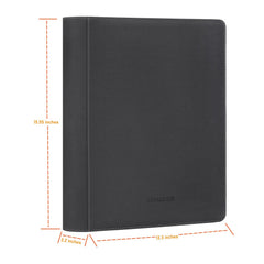 Zenacce binder fits 3x4 inch cards with ample organization space.