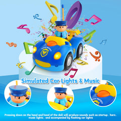Zendstanding RC car with bright LED headlights for indoor play