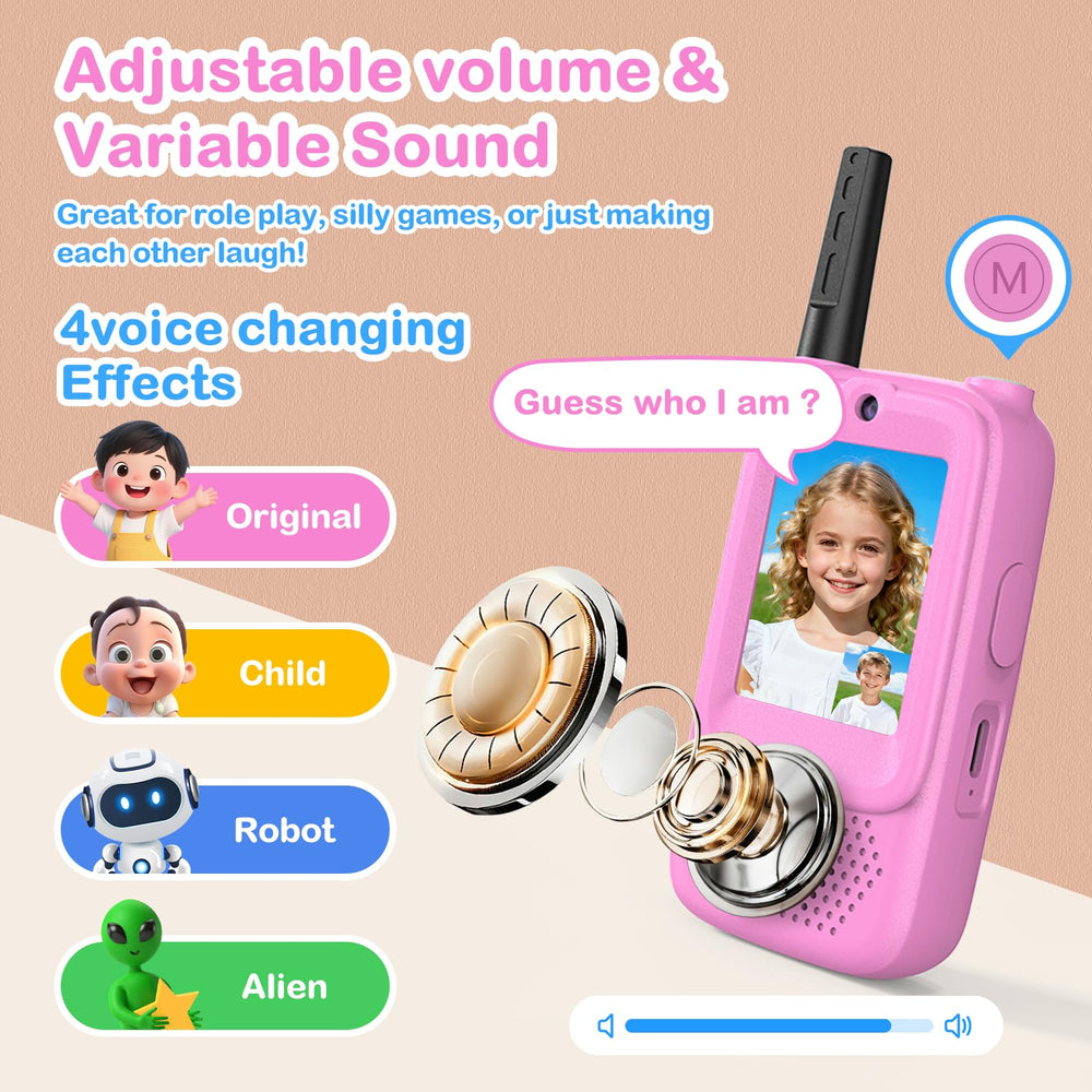 ZENLEA video walkie talkies easy-use buttons for simple handling by kids