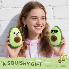 ZENLIV five avocado plush with carrying basket ideal for gifting.