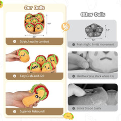Zenliv taco pals on desk display offer lighthearted motivation during work.