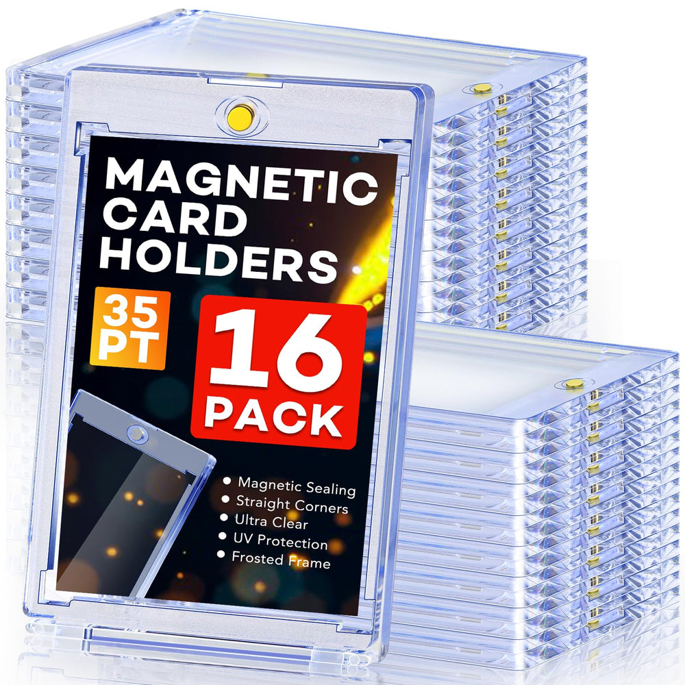 zenowick 16-card magnetic holder closed view showing secure magnetic closure for safe display.