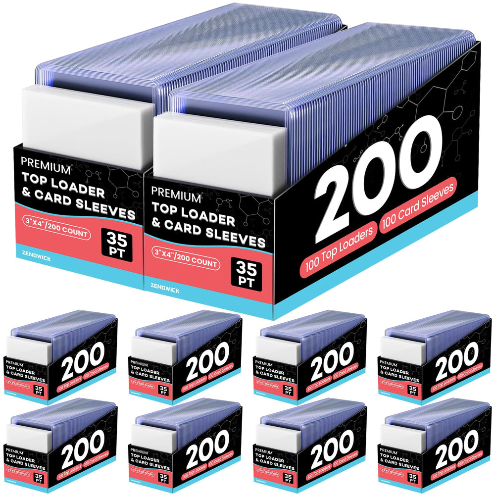 ZENOWICK 2000 card top loaders provide a clear view while protecting trading cards.