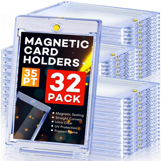 ZENOWICK 32ct magnetic card holders showcase cards with clear acrylic protection.