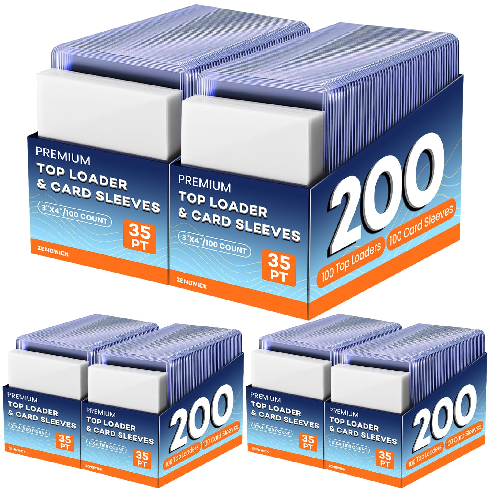 Zenowick 600-card sleeves and top loaders kit offers clear protection and organized packaging.