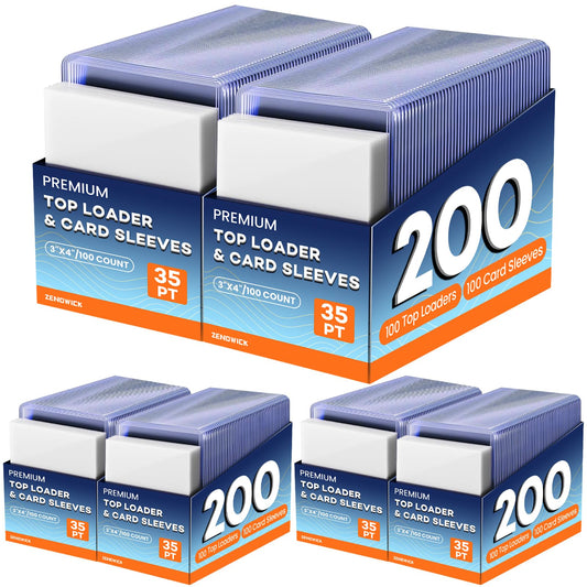 Zenowick 600-card sleeves and top loaders kit offers clear protection and organized packaging.