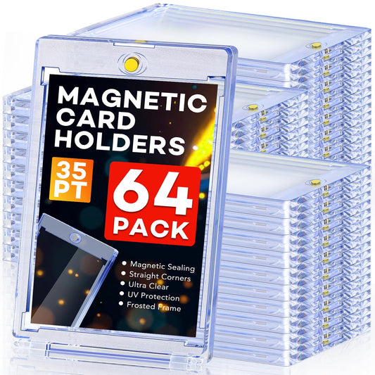 Zenowick 64ct magnetic card holder with strong magnetic closure for secure display.