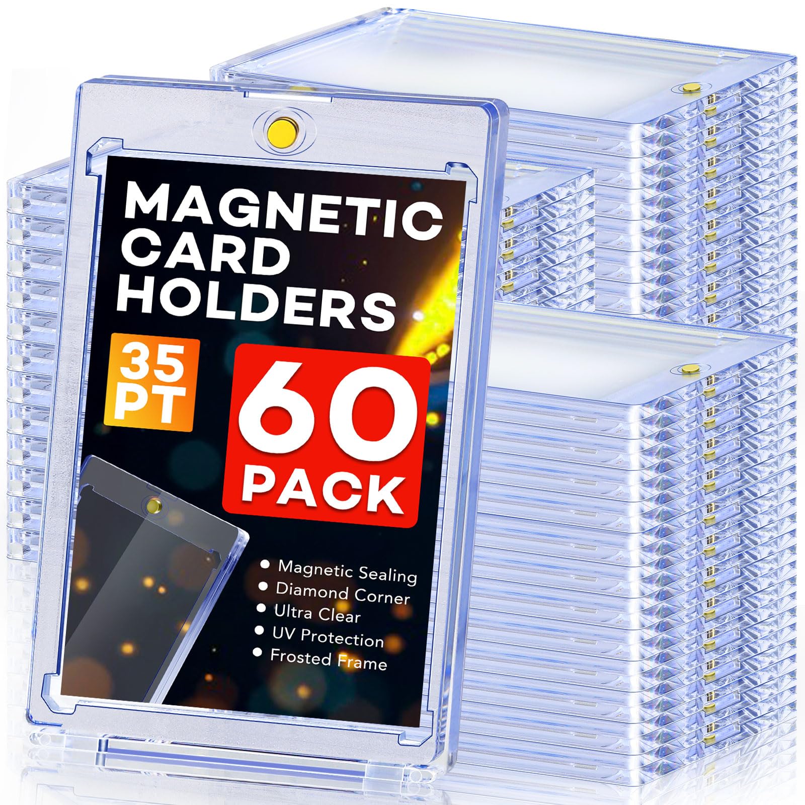 ZENOWICK One Touch Card Holder outer view demonstrates durable acrylic protection for cards.