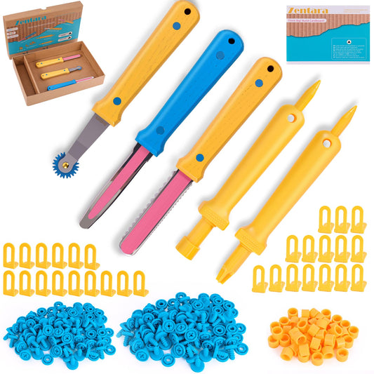 Zentara Cardboard Construction Toolbox with wooden handles for comfortable, durable crafting.
