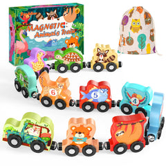 Zeoddler magnetic animal train engine promotes imaginative play and fine motor skills
