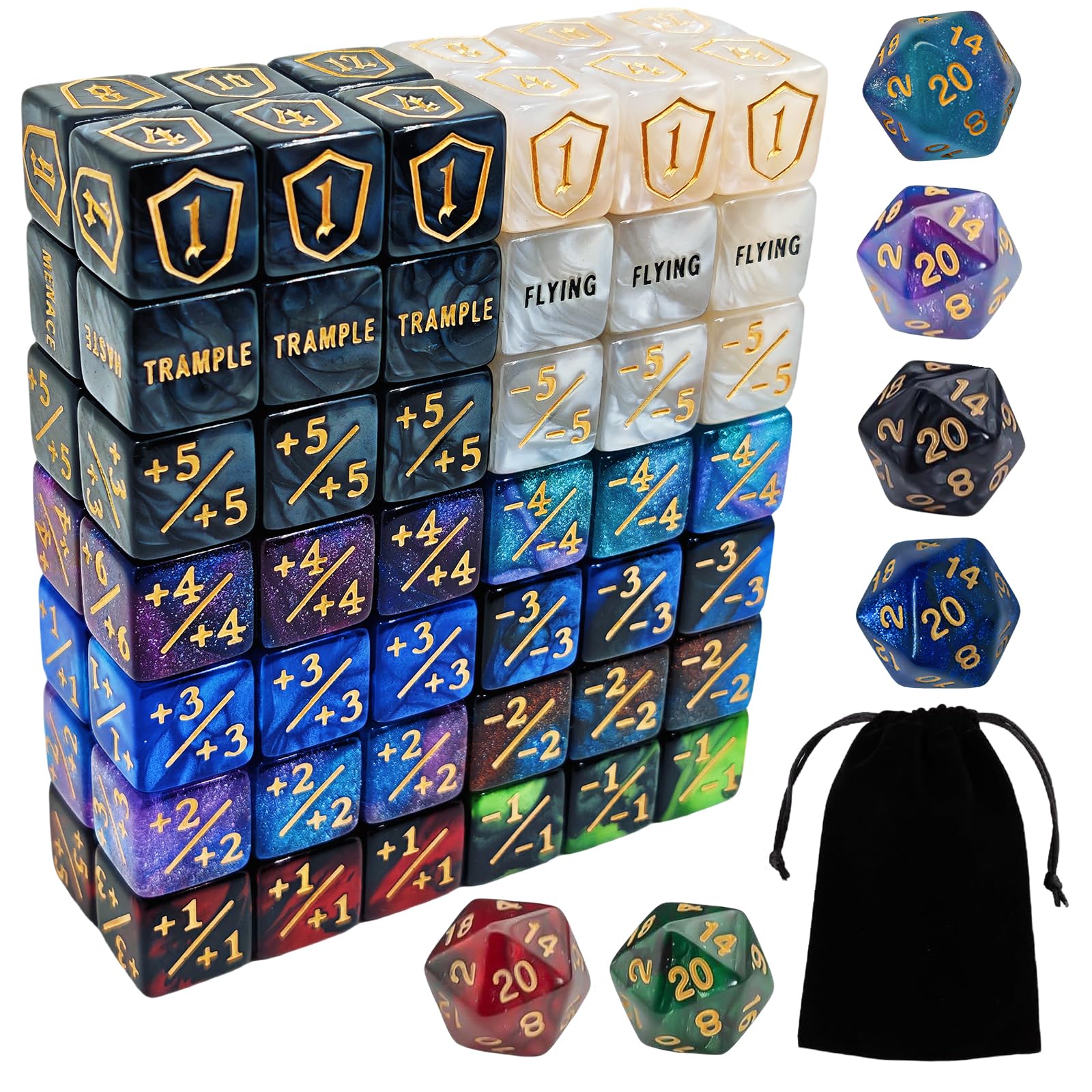 ZEOXUER ability keyword D6 dice for quick MTG effect reference during games.