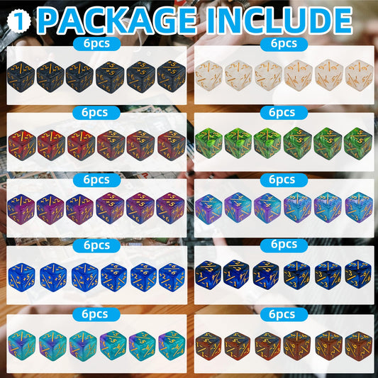 ZEOXUER minus-counter dice offer clear -1 to -6 tracking.
