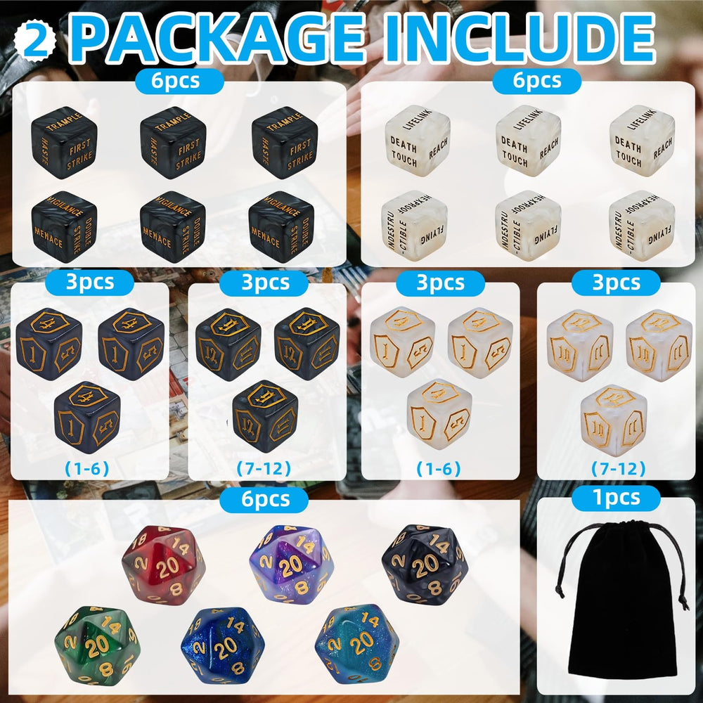 ZEOXUER plus-counter dice track +1 to +6 efficiently.