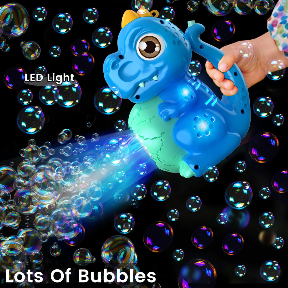 Zerhunt bubble machine battery compartment visible, kid-friendly portable setup.