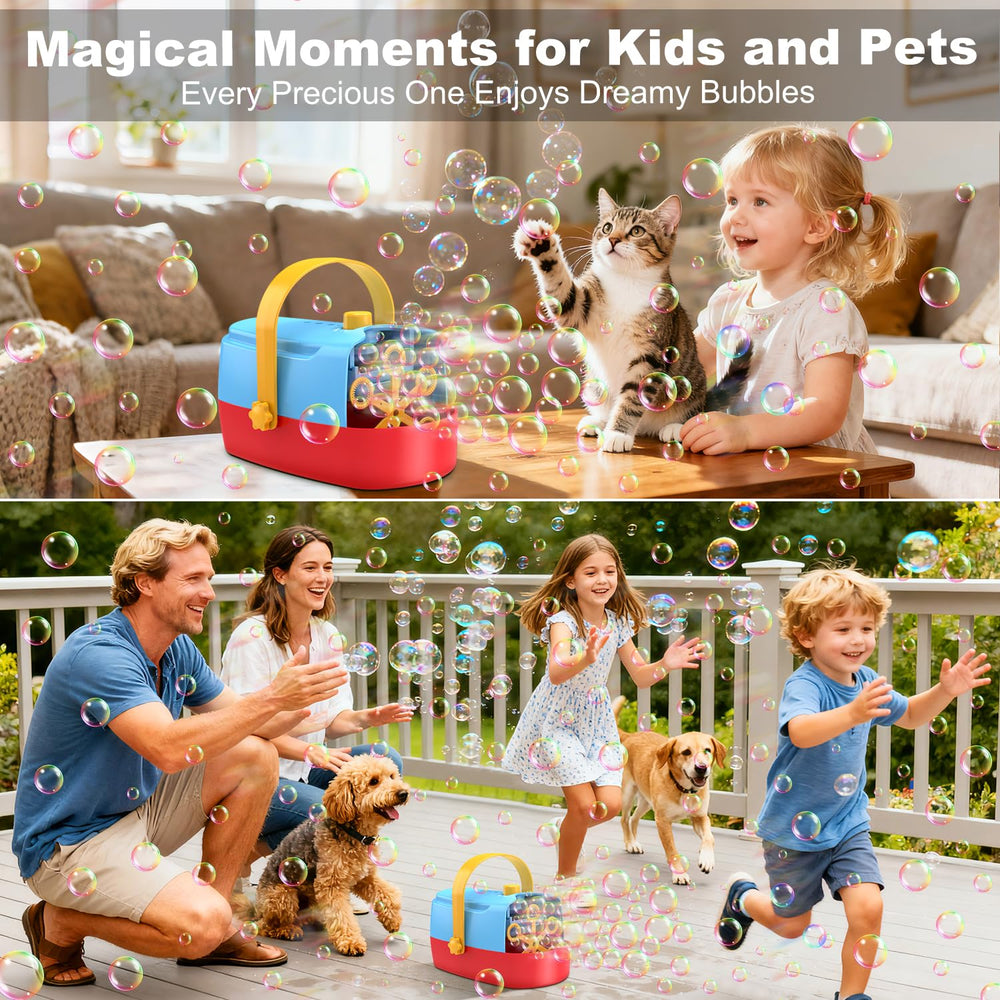 Zerhunt bubble machine suitable for indoor and outdoor play