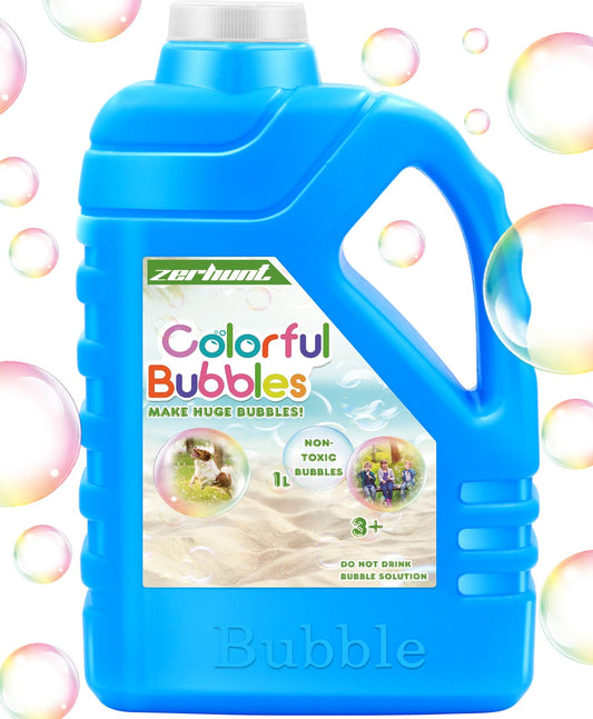 Zerhunt Bubble Solution Refill 338oz pour for easy refills and big bubbles