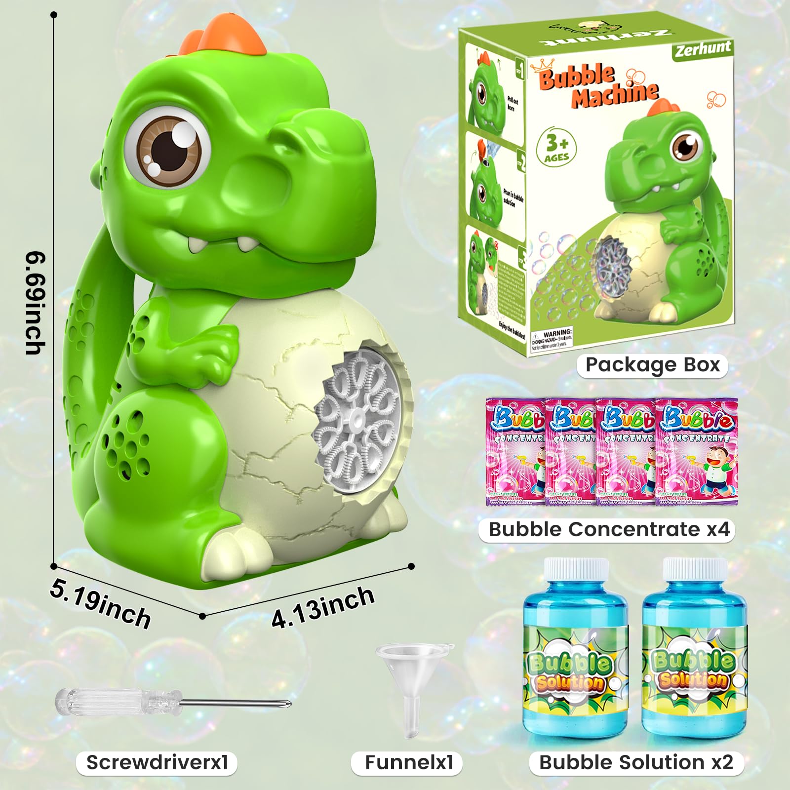 Zerhunt dinosaur bubble toy makes a gift for birthdays and holidays