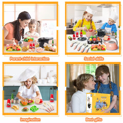 Zero Zoo 105Pcs kitchen set veggies and fruit for nutrition-themed play