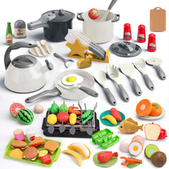 Zero Zoo 105Pcs kitchen toy setup promotes imaginative play and role-play skills.