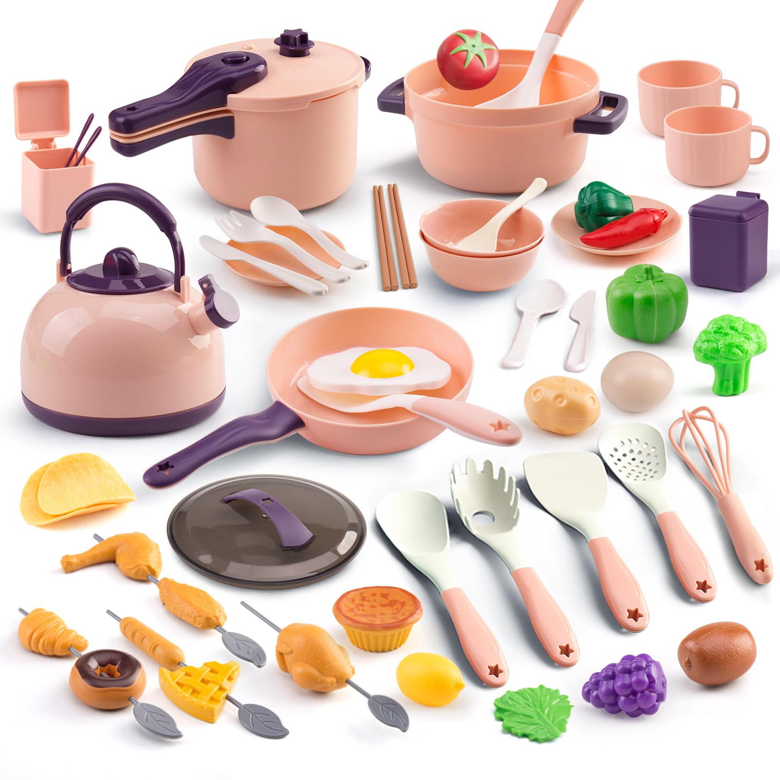 Zero Zoo kids mini play kitchen accessories 02: pretend set boosts fine motor skills through stirring and flipping