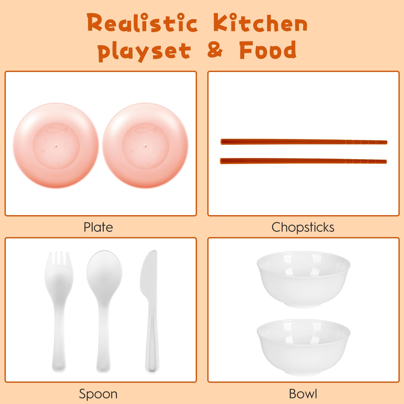 Zero Zoo play kitchen accessories 08: kid-friendly, dishwasher-safe components endure busy play