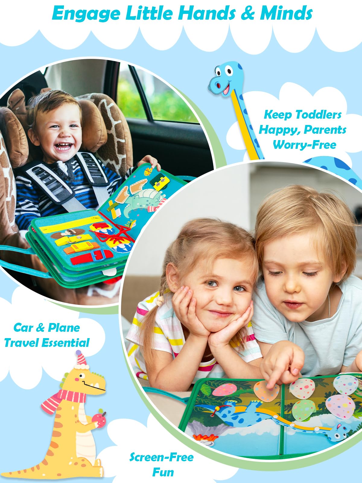 ZEROMX Busy Board helps find baby dino in pretend play