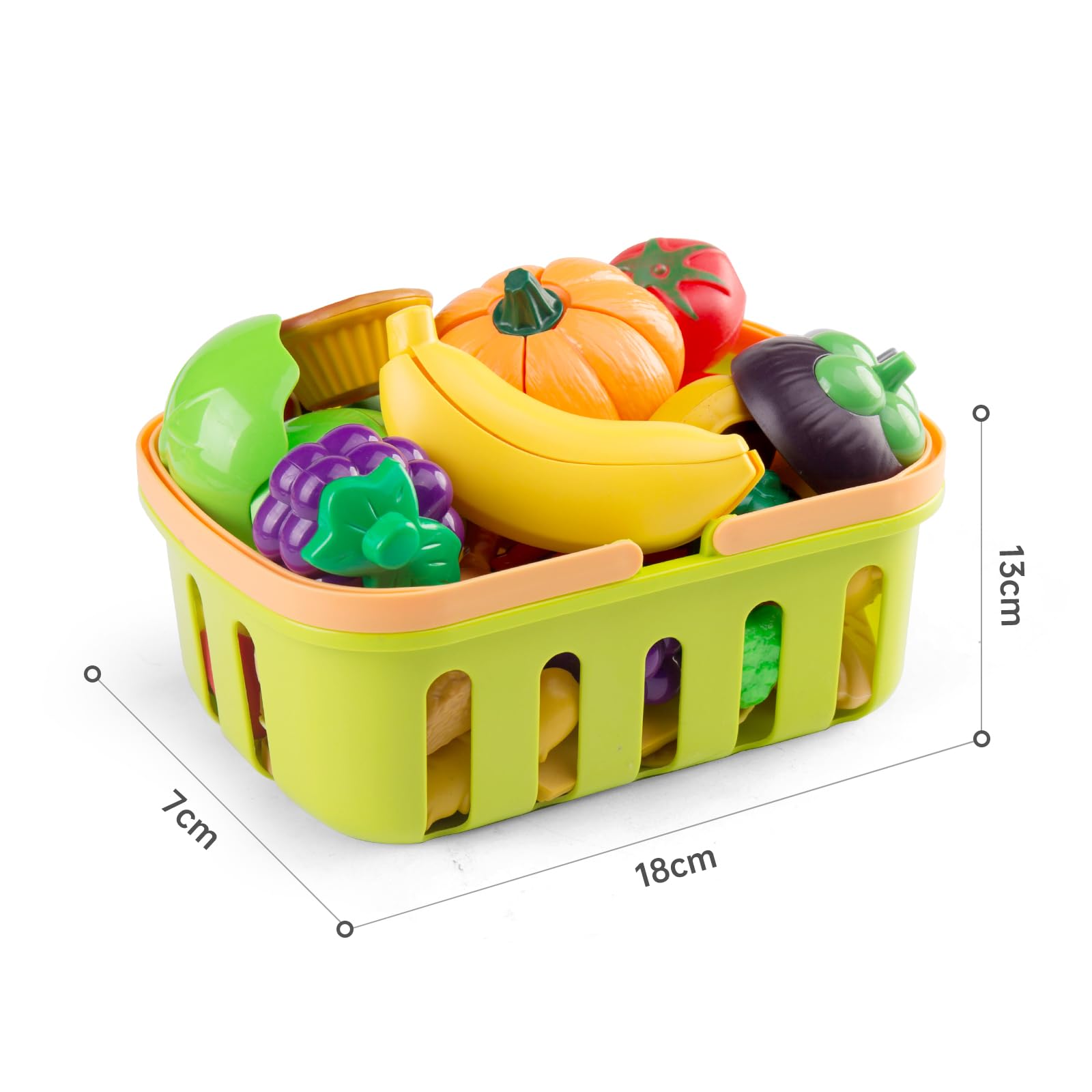 Zero Zoo fruits and vegetables set for color and math play.