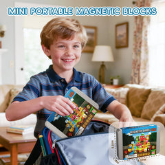 Zerxpho 60pcs blocks with travel case open, ideal for quick setup in STEM sessions.