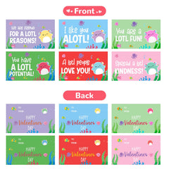Zesua axolotl themed gift tags with six personalization options
