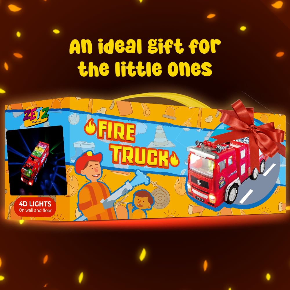 Zetz Brands Fire Truck promotes interactive play and creativity.